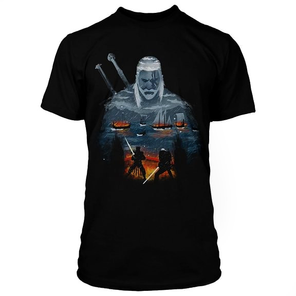 Tričko Zaklínač 3 - Geralt and Eredin
